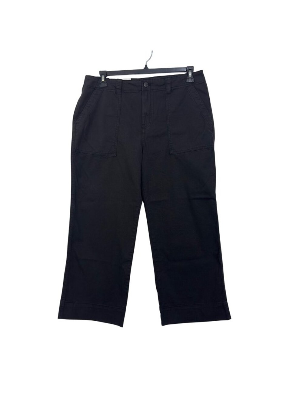 Social Standard By Sanctuary Womens Black Wide Leg Utility Crop Pants Size 12